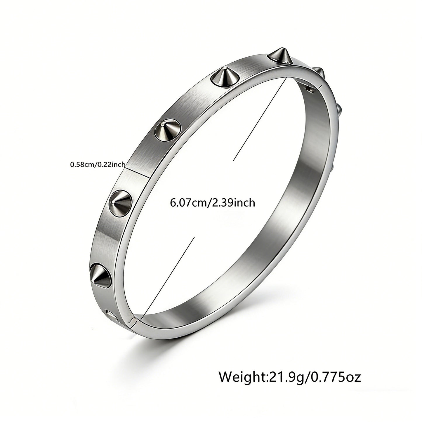 Elegant 18K Gold Plated Geometric Round Titanium Steel Bracelet