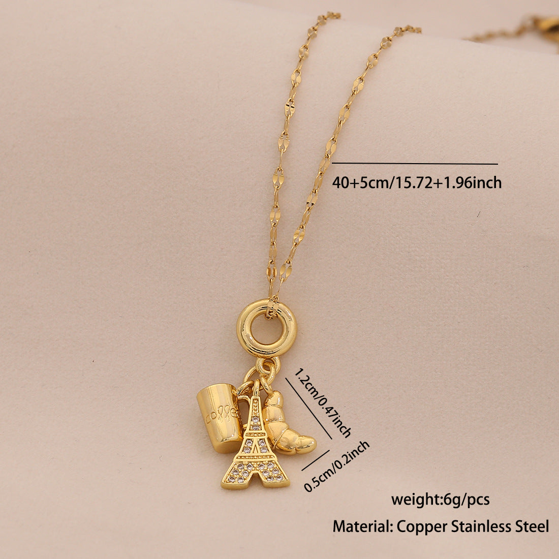 Collana con ciondolo aereo e mappamondo vintage in acciaio inossidabile con finitura smaltata