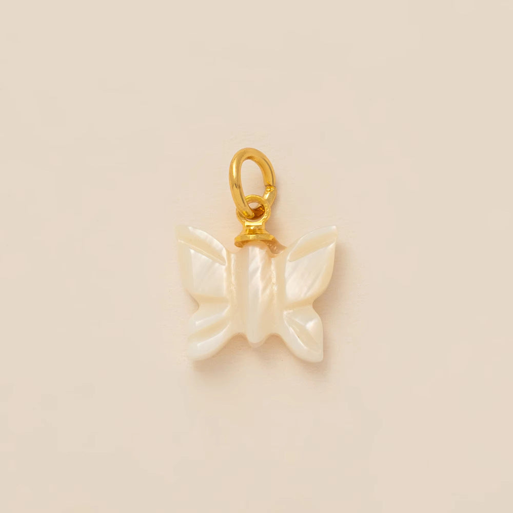Vintage 18K Gold Plated Stainless Steel Animal Pendant Charm Bar for Women