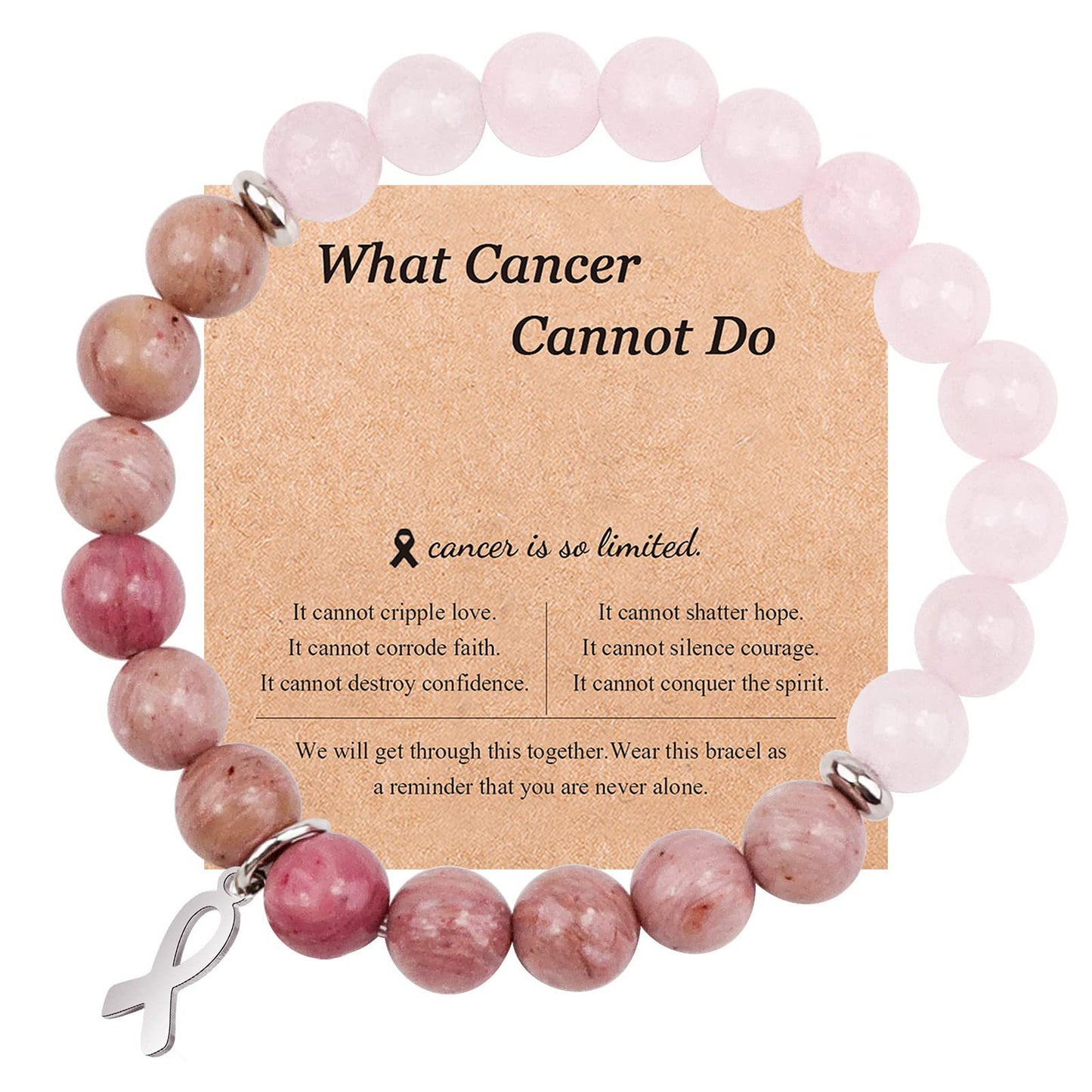 Minimalist Geometric Bowknot Rose Quartz Cat's Eye Stone Bracelet for Women