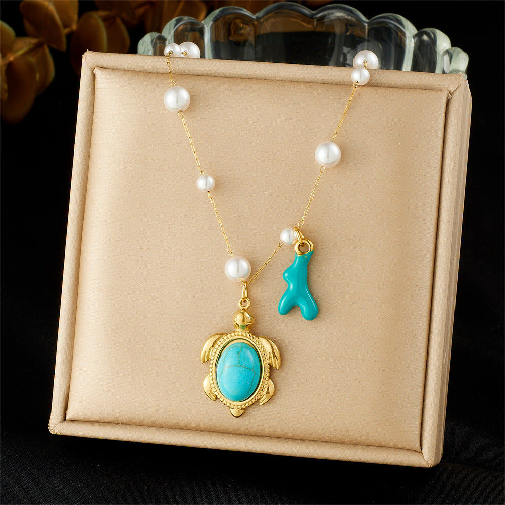 Minimalist Gold Plated Animal Stainless Steel Pendant Necklace for Women