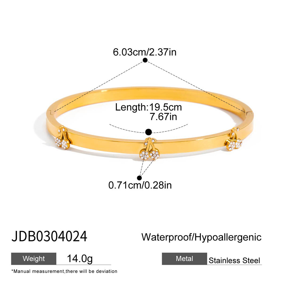 Pulsera geométrica de acero inoxidable con diamantes de imitación para mujer con acabado chapado, joyería de lujo