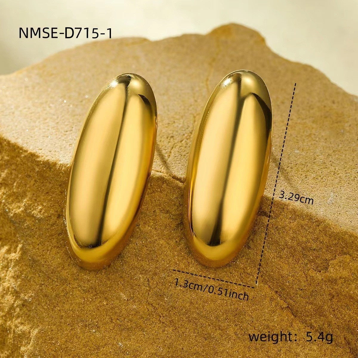 Pendientes de botón cuadrados redondos irregulares de acero inoxidable chapado en oro de 18 quilates con diseño geométrico minimalista para mujer