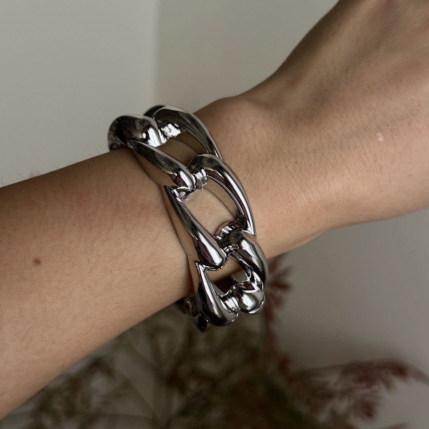 Sweet Cool Minimalist Geometric Hollow Line Open Cuff Bracelet Alloy Plated Multi-layer