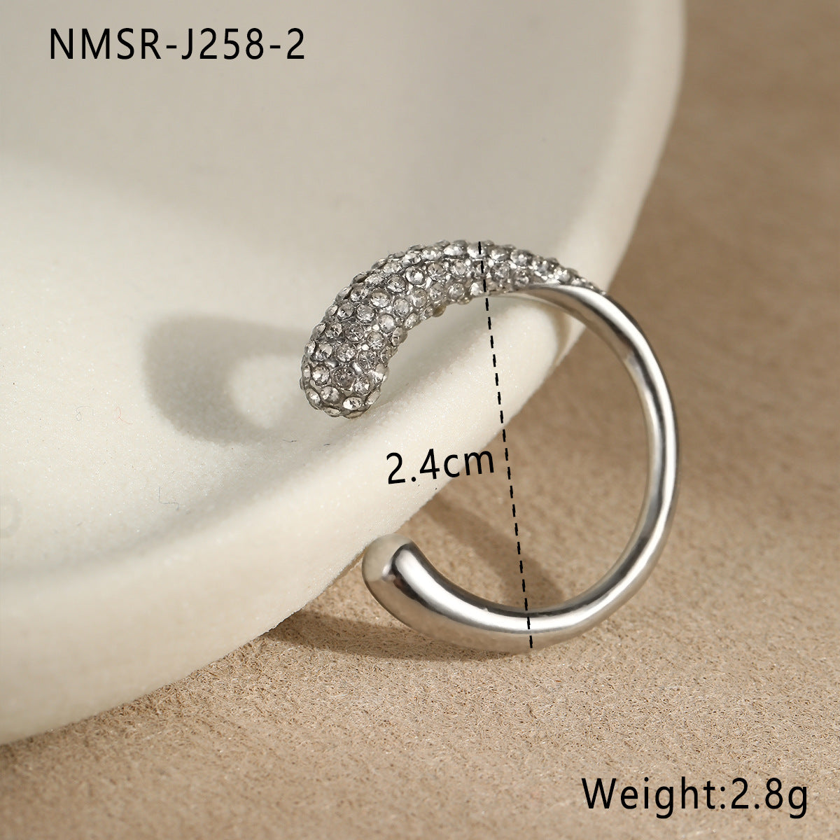 Anillo minimalista geométrico de acero inoxidable con baño de oro de 18 quilates para mujer, banda ajustable apilable