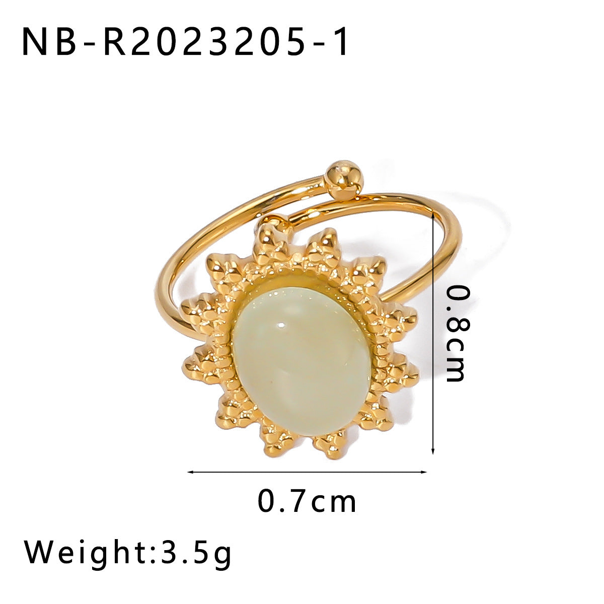 Anello Geometrico in Acciaio Inossidabile con Intarsi in Occhio di Tigre e Turchese, Anello da Donna Regolabile alla Moda
