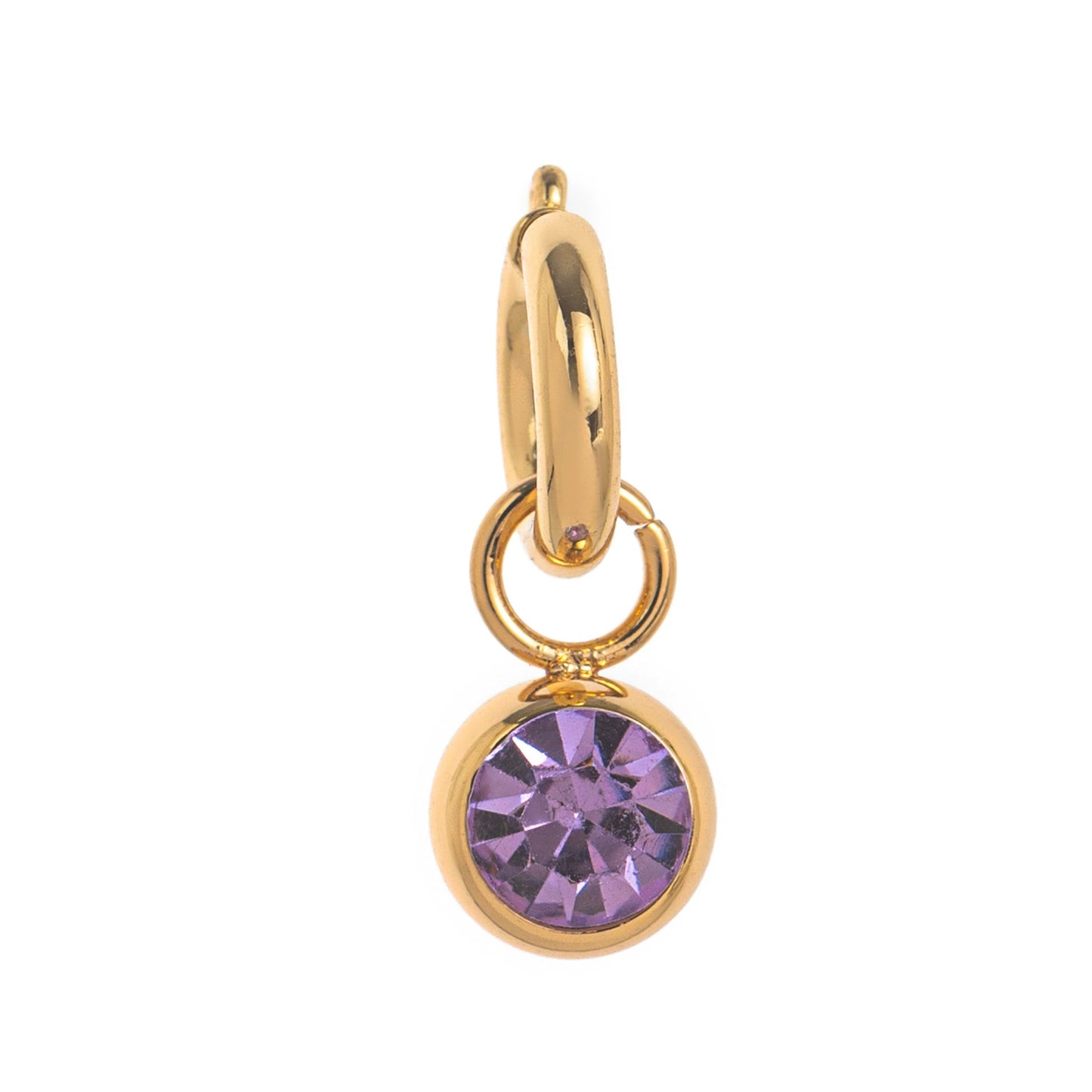 Vintage Geometric Stainless Steel 18K Gold PVD Plated DIY Charm Bar Necklace with 12 Birthstones