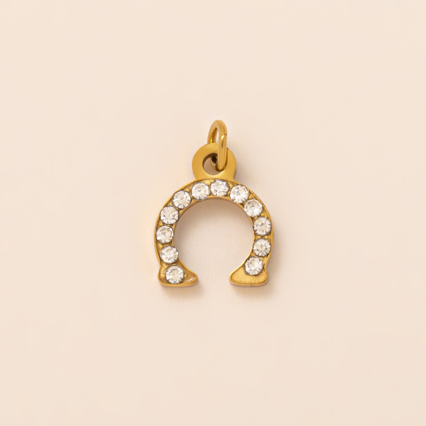 Vintage 18K Gold Plated Stainless Steel Heart Pendant DIY Charm Bar Necklace