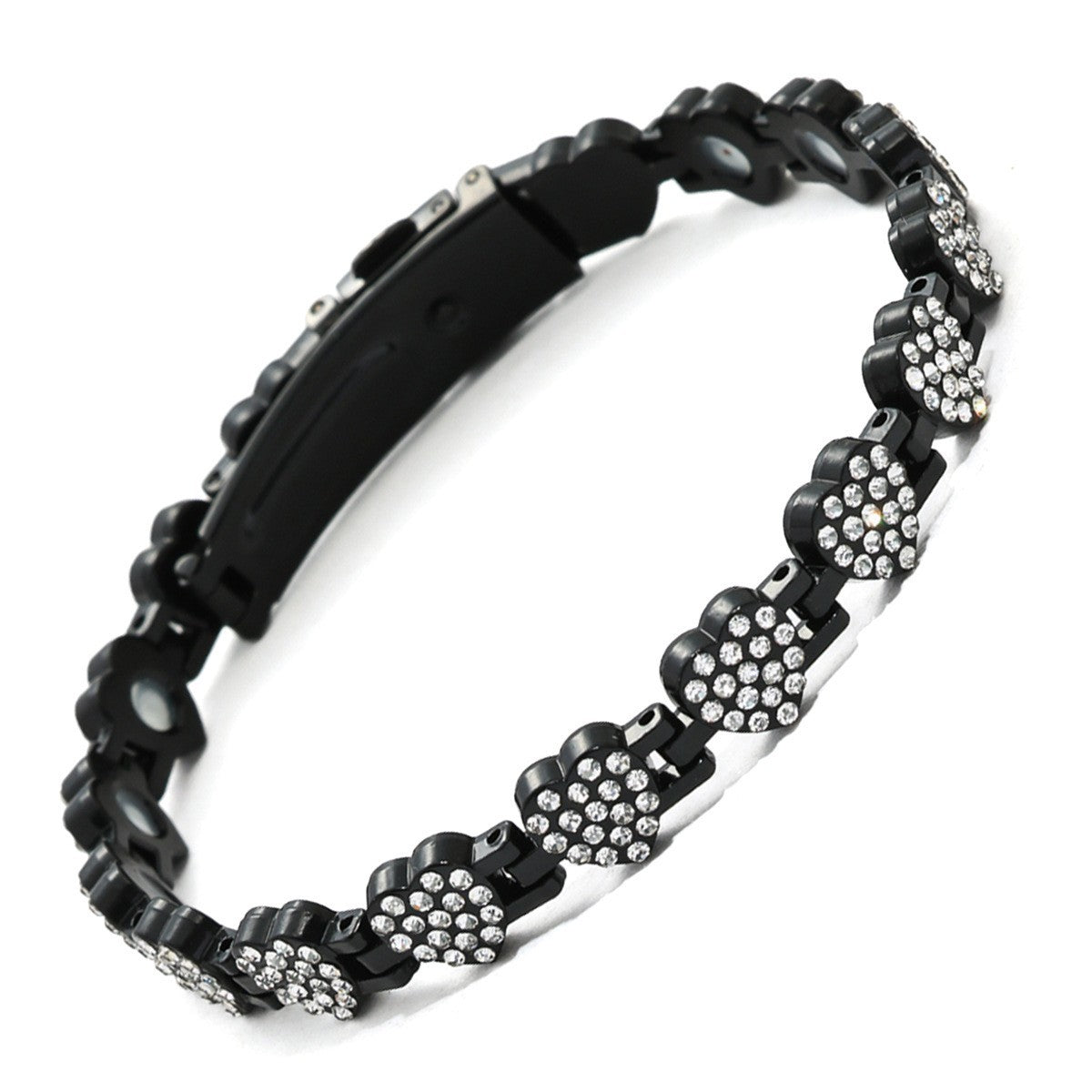 Bracciale Minimalista Magnetico Regolabile a Forma di Foglia in Lega di Zinco Placcato con Design Geometrico per Donna e Uomo