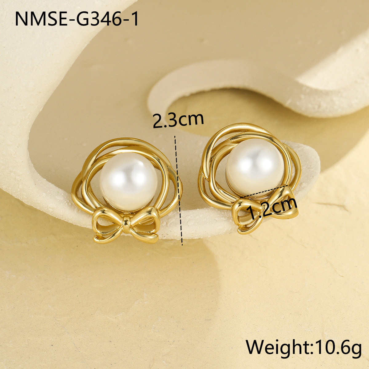 Orecchini a perno da donna in acciaio inossidabile placcato oro 18K con motivo floreale alla moda, onda e forme geometriche