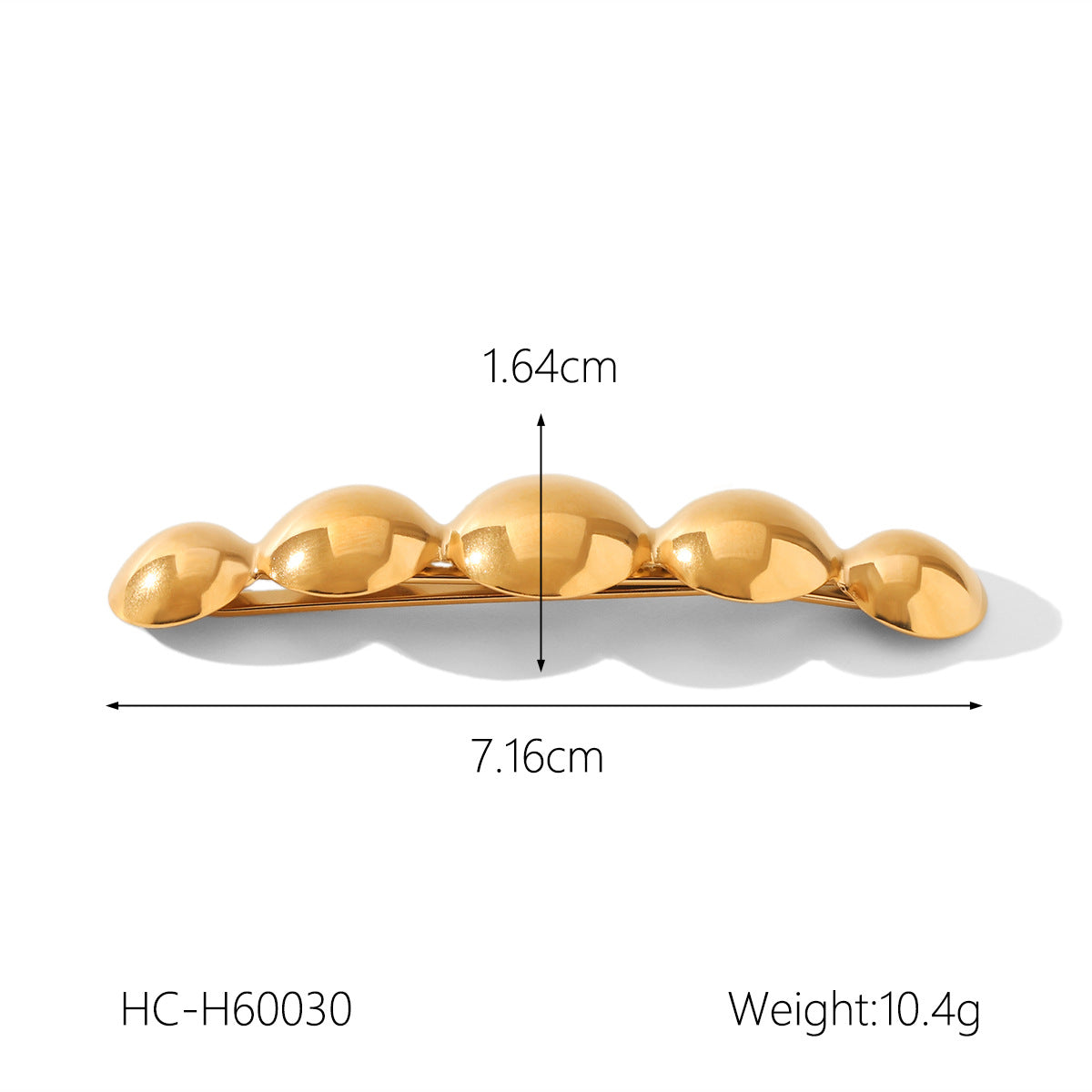 Ins Style 18K Gold Plated Stainless Steel Hair Clip with Pearl and Flower Design for Women