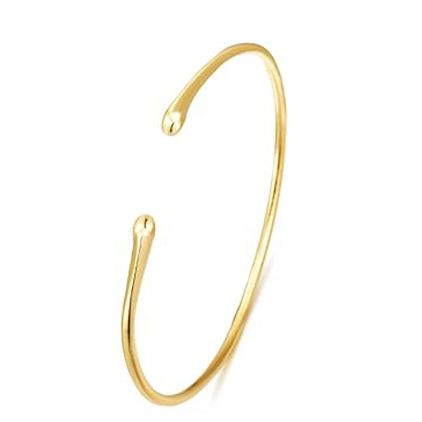 Minimalist Elegant Geometric Plated Iron Adjustable Open Arm Cuff Bracelet