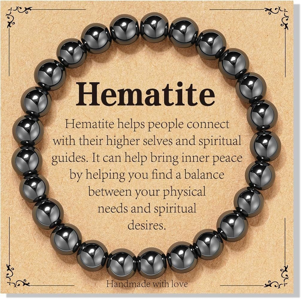 Minimalist Natural Stone Tiger Eye Amethyst Citrine Round Geometric Bracelet Unisex