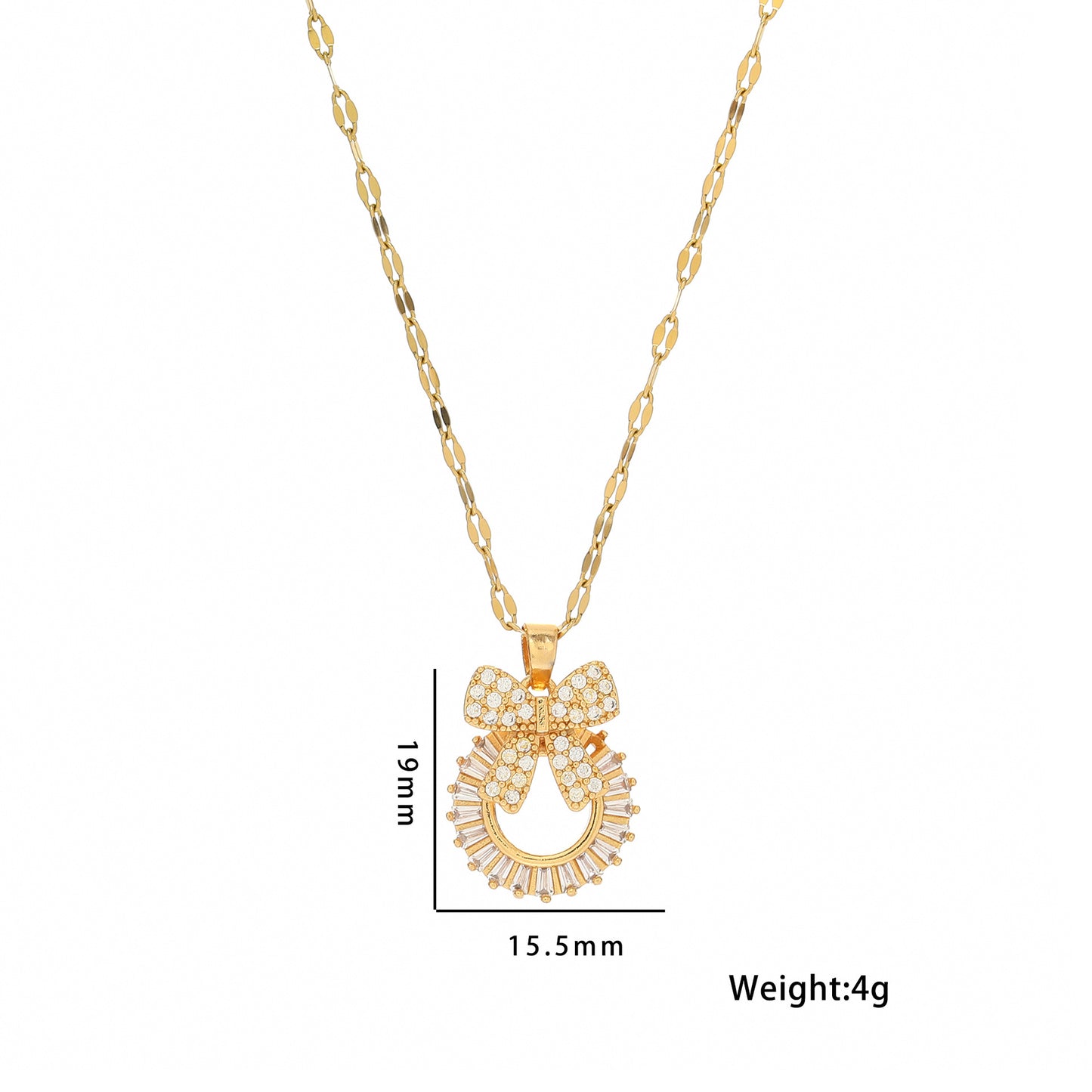 Minimalist Butterfly Pendant Necklace in Titanium Steel with Gold Plating, Delicate Clavicle Chain for Women