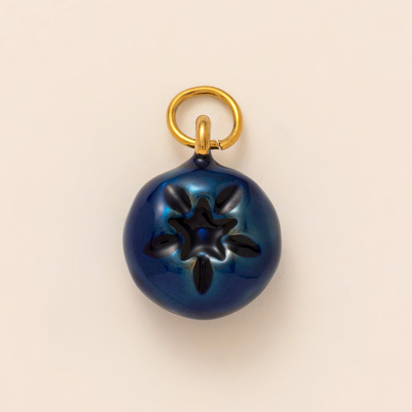Vintage 18K Gold Plated Stainless Steel Fruit Charm Bar for Women