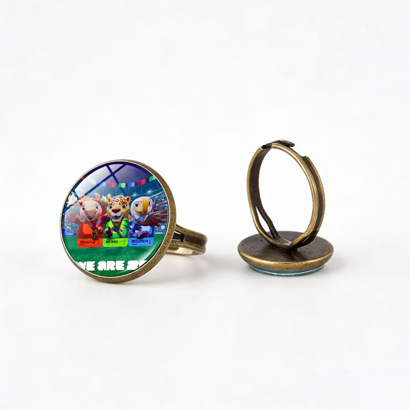 Sporty Geometric Alloy Plated Ring Unisex Fashion Jewelry
