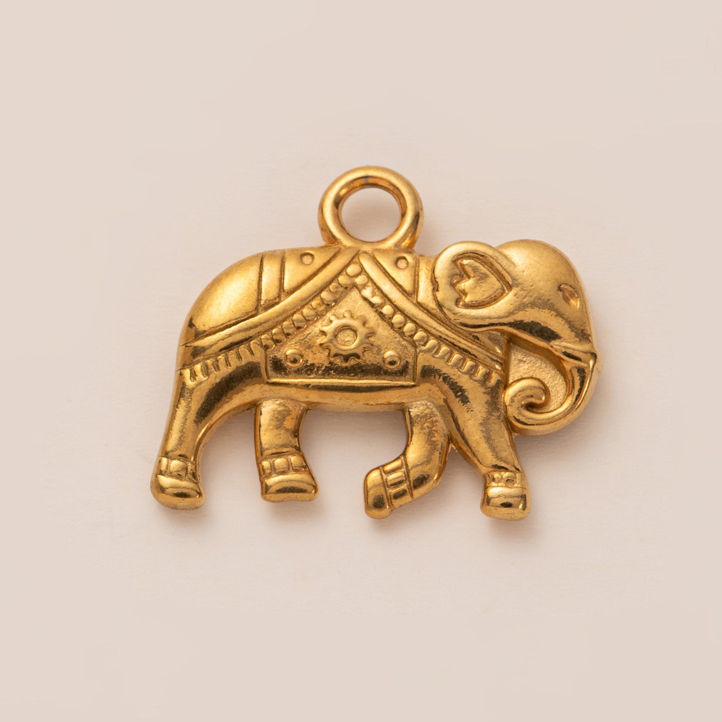 Vintage 18K Gold Plated Animal Stainless Steel PVD Ball Chain Charm Bar