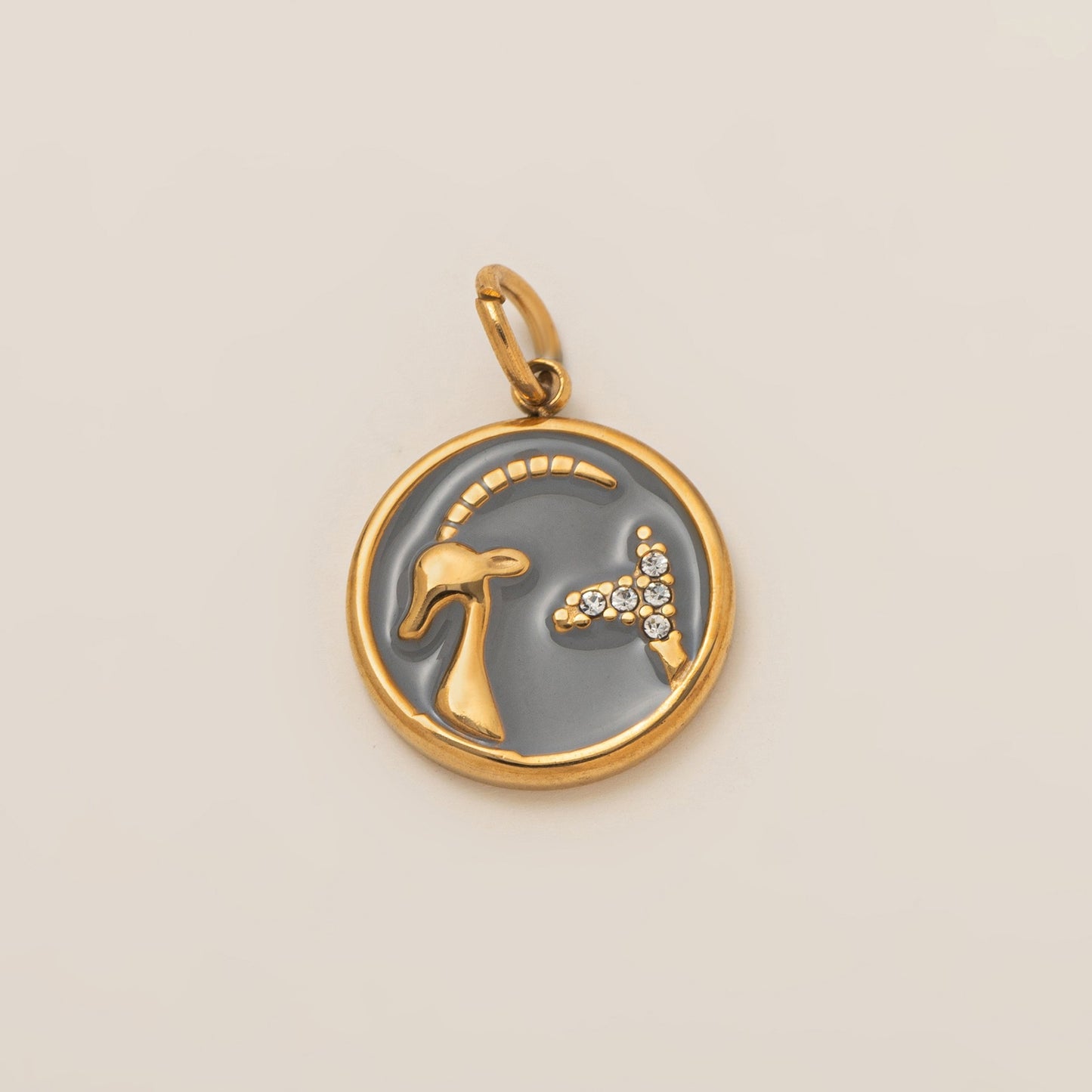 Vintage 18K Gold Plated Stainless Steel PVD Zodiac DIY Charm Bar