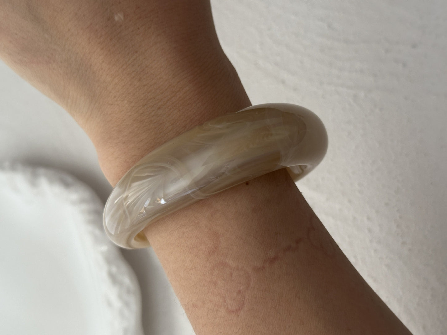 Geometric Acrylic Plated Bangle for Women