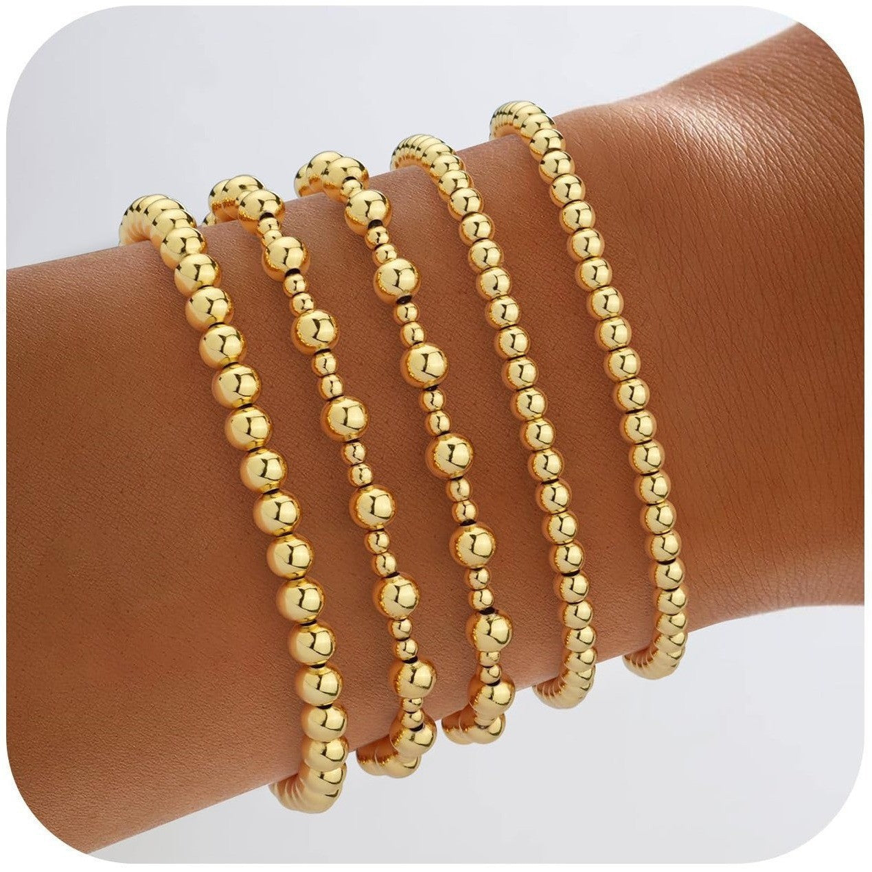 Bohemian Minimalist Geometric Hematite Beaded Bracelet for Women