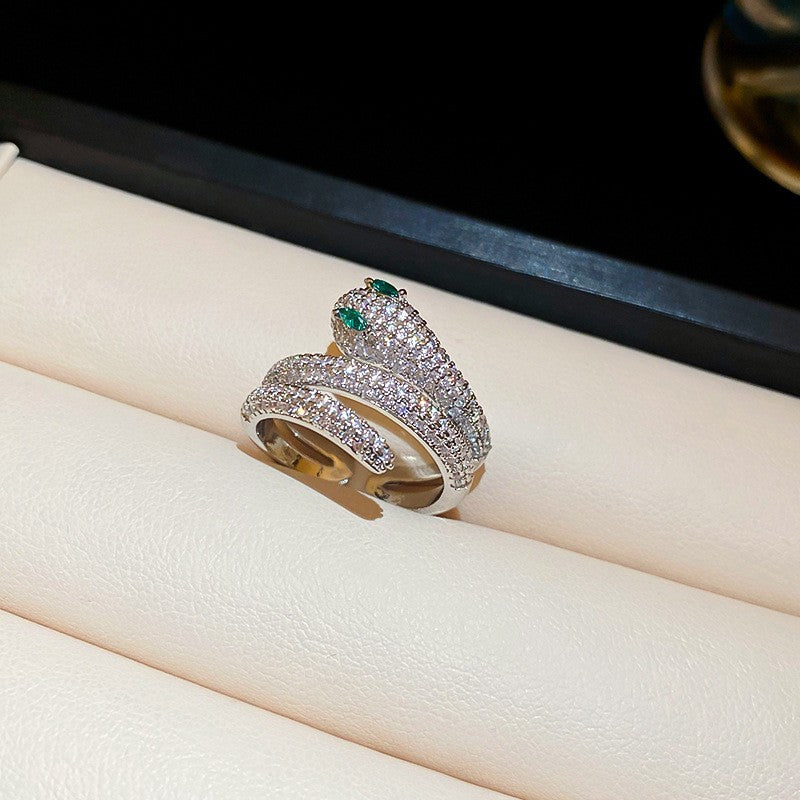 Anello elegante e geometrico ispirato alle perle con intarsio in zircone da donna, anello minimalista alla moda da dito indice, gioielli di lusso per le mani