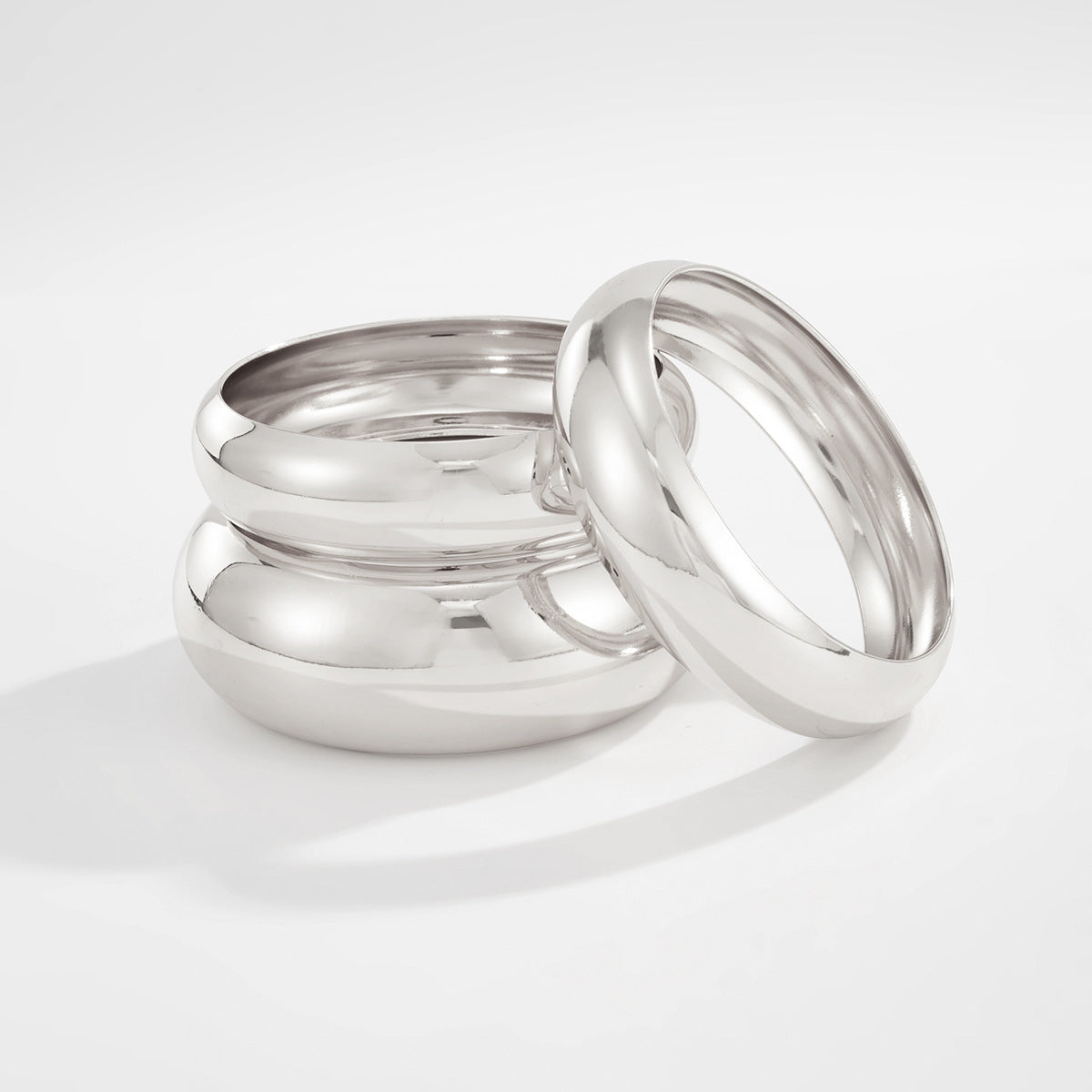 Minimalist Geometric Plated Iron Cuff Bracelet Set