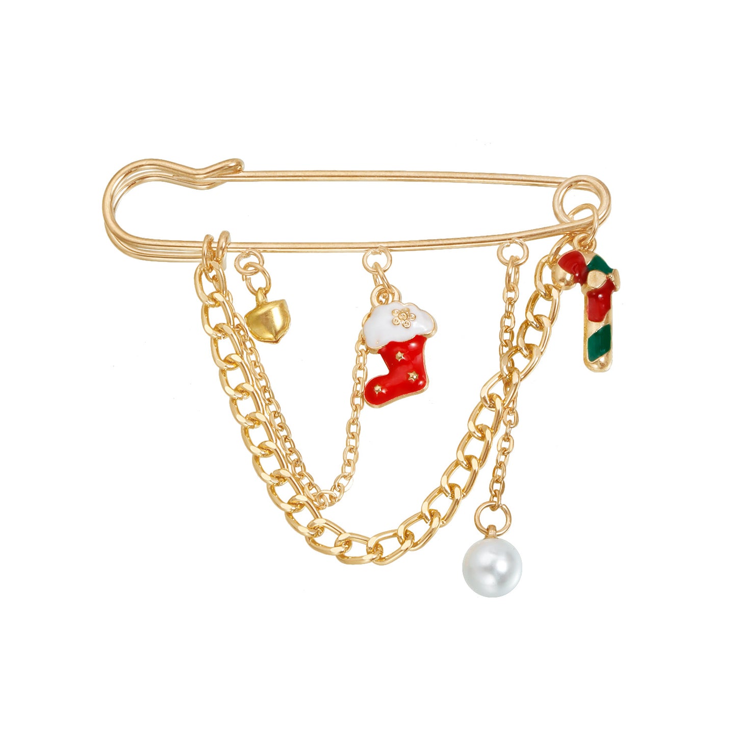 Broche Original de Aleación con Diseño Geométrico de Motivos de Copo de Nieve y Estrella para Mujer, Pin Decorativo de Navidad para Fiestas