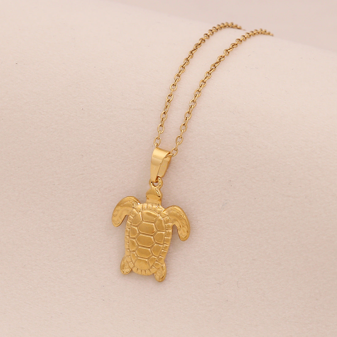 Personalized Stainless Steel Ocean Animal Pendant Necklace with Electroplated Finish - Starfish, Turtle, Seahorse & Tropical Fish Designs