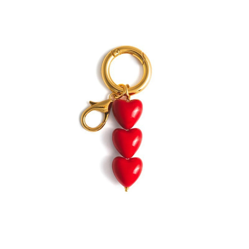 Sweet Striped 18K Gold Plated Brass Charm Bar