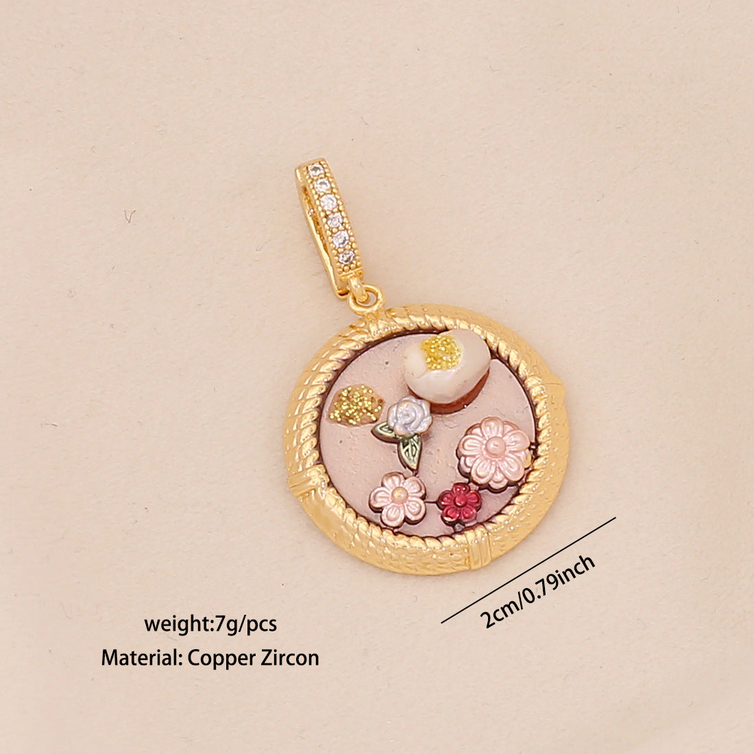 Vintage Floral Drip Oil Stainless Steel Charm Bar Bracelet