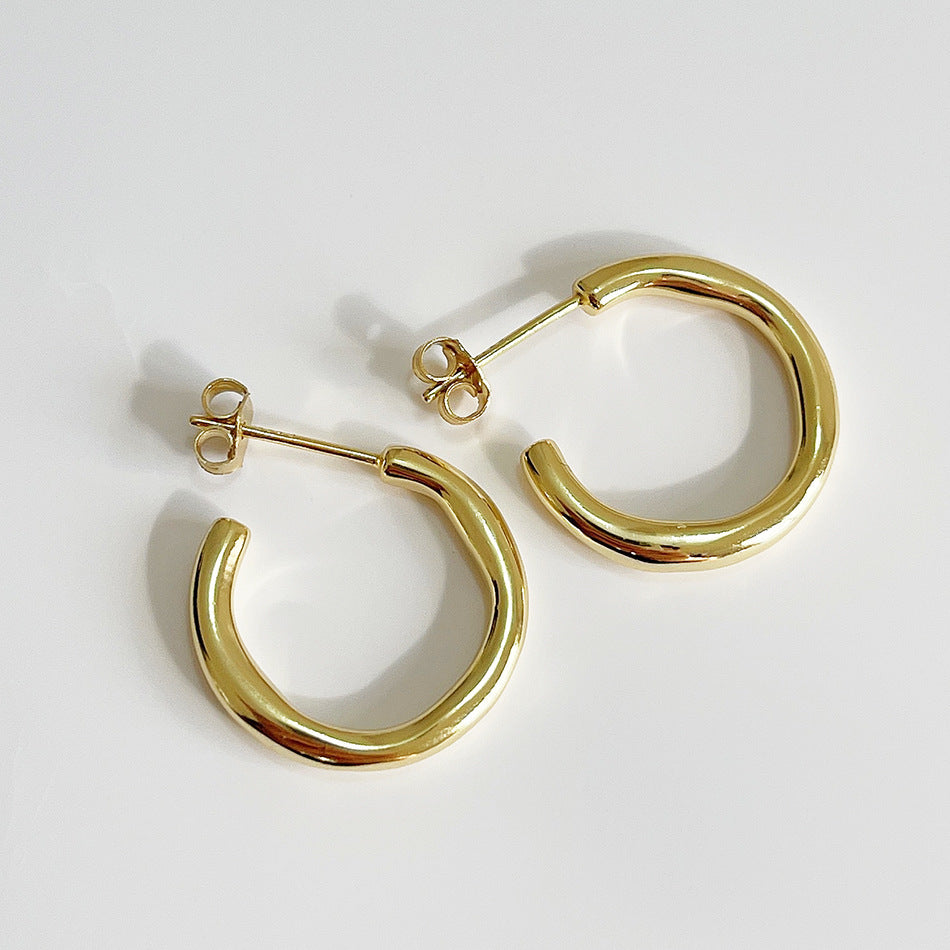 Orecchini geometrici in argento sterling 925 placcato per donna