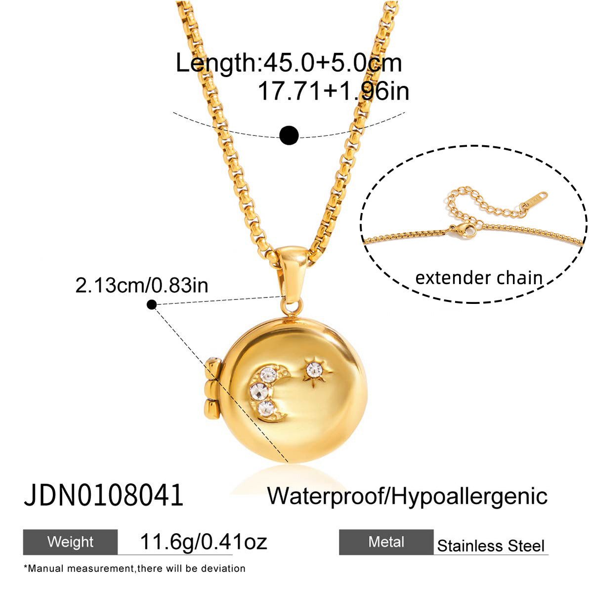 Minimalist Heart Stainless Steel PVD Plated Necklace and Ring Set for Women