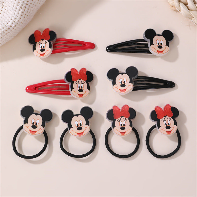 Cute Bow-Shaped Hair Clip for Girls with Wavy Texture and Ruffled Detail, Metal Hairpin for Children Aged 3-10 Years