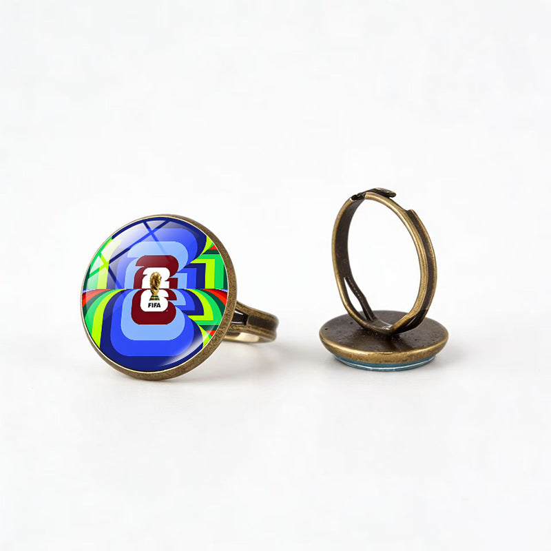 Sporty Geometric Alloy Plated Ring Unisex Fashion Jewelry