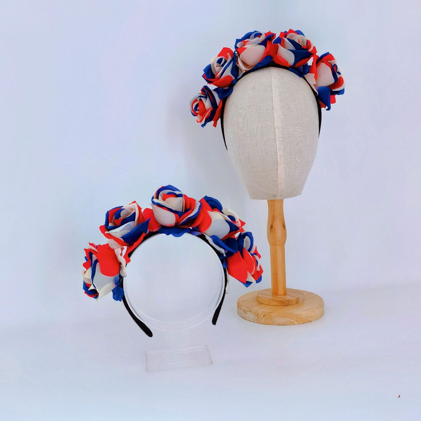 Sweet Floral Fabric Headband for Unisex Party Sports Cheering