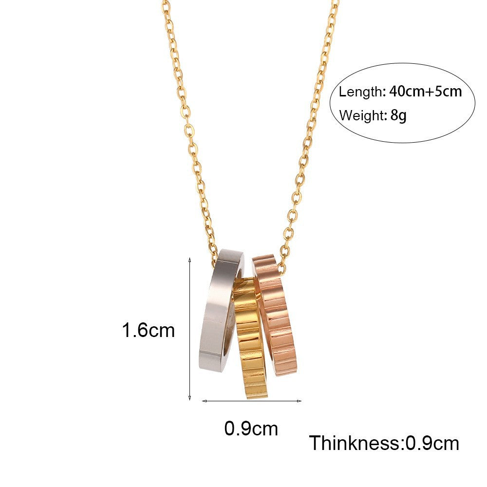 Collar con colgante minimalista de corazón de acero de titanio con chapado en oro de 18K y acabado esmaltado para mujer