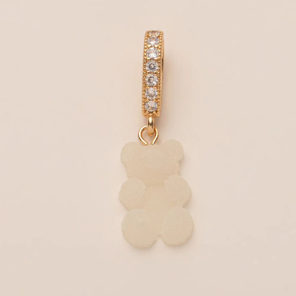 Minimalist Luxury 18K Gold Plated Brass Animal Pendant with Cubic Zirconia Charm Bar for Unisex