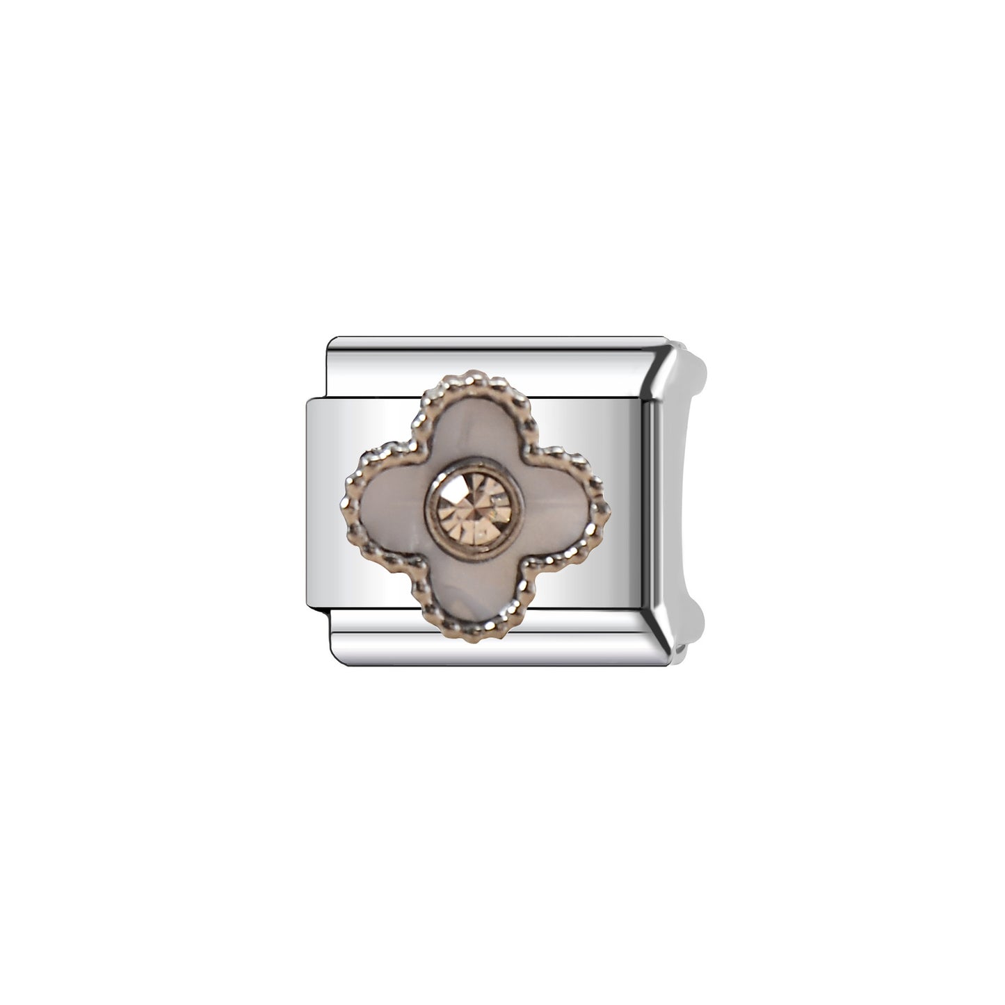 Pulsera de barra con dije floral de acero inoxidable chapado en aceite "Sweet Drip"