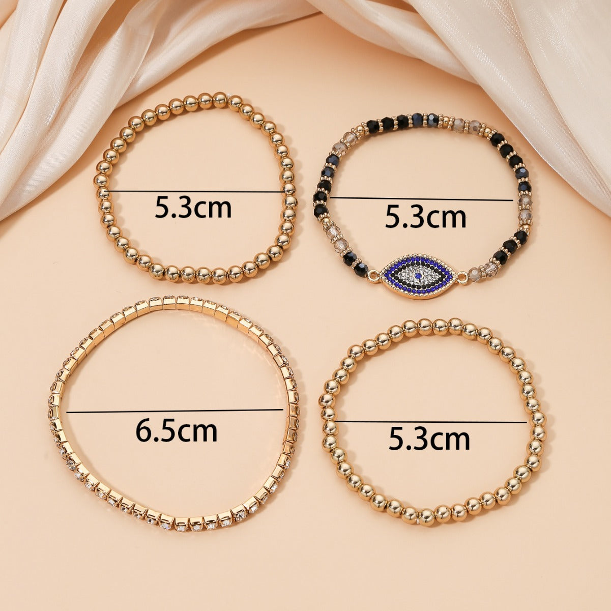 Bracciale da donna in rame a U geometrico stile Hip-Hop vintage con intarsio di zirconi