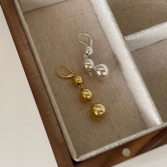 Minimalist Sweet 925 Sterling Silver Round Geometric Oversized Earrings