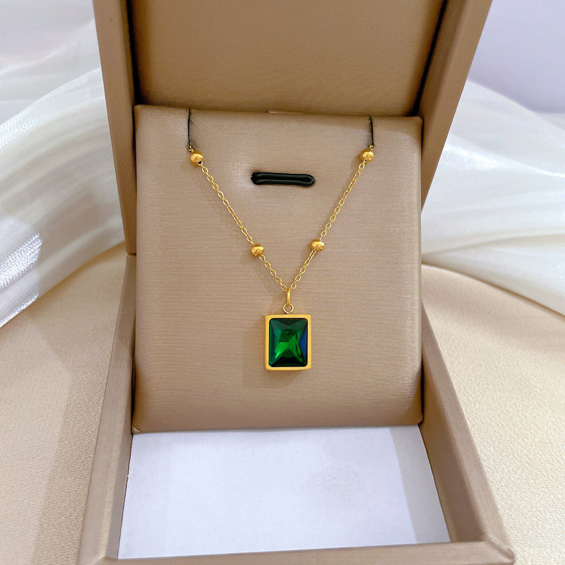 Collana in acciaio al titanio geometrica minimalista per unisex con catena irregolare