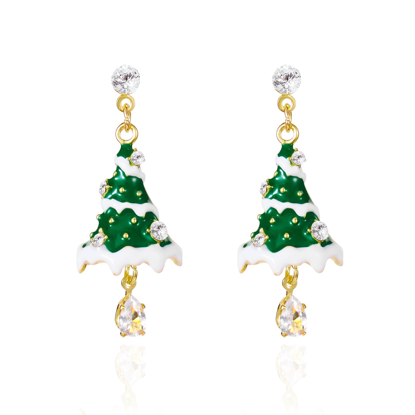 Pendientes colgantes temáticos navideños con diseño de copo de nieve, árbol, muñeco de nieve, bota de vaquero y borla de campana en aleación de zinc con acabado galvanizado para uso unisex