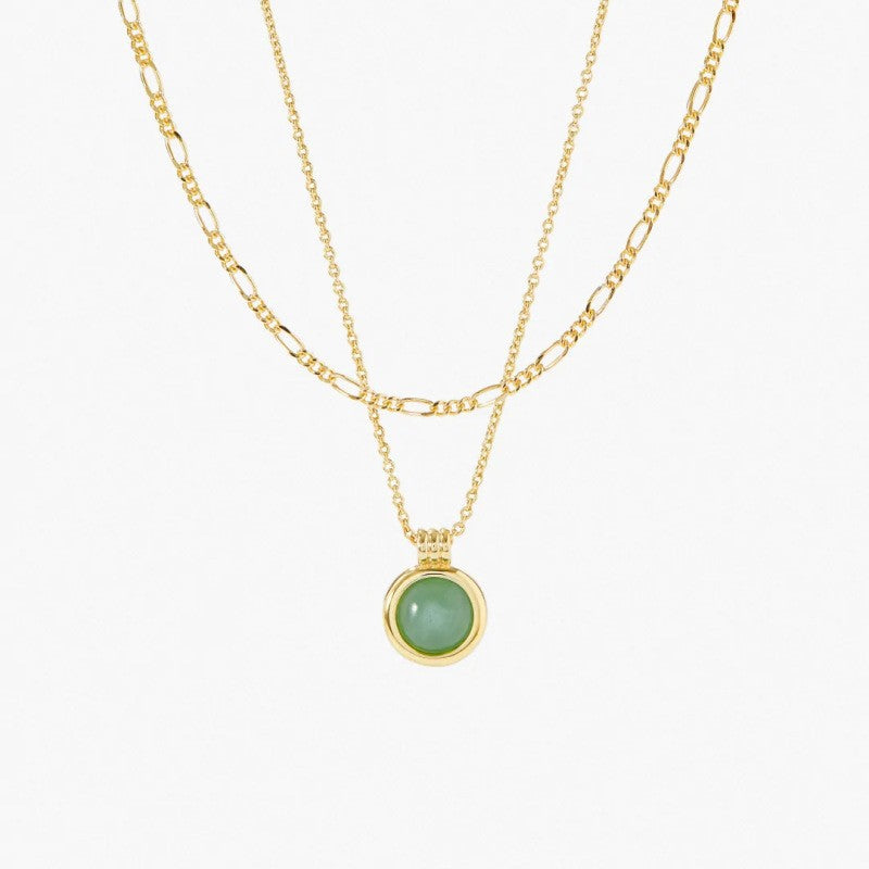 Minimalist Double Layer Star Zircon Necklace Women Copper 18K Gold Plated