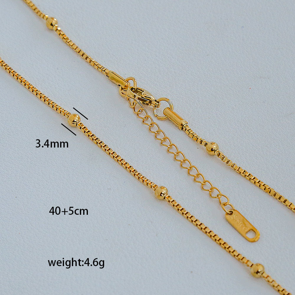 Ciondolo da donna con nappa, catena serpentina placcata in acciaio inossidabile, geometrico minimalista