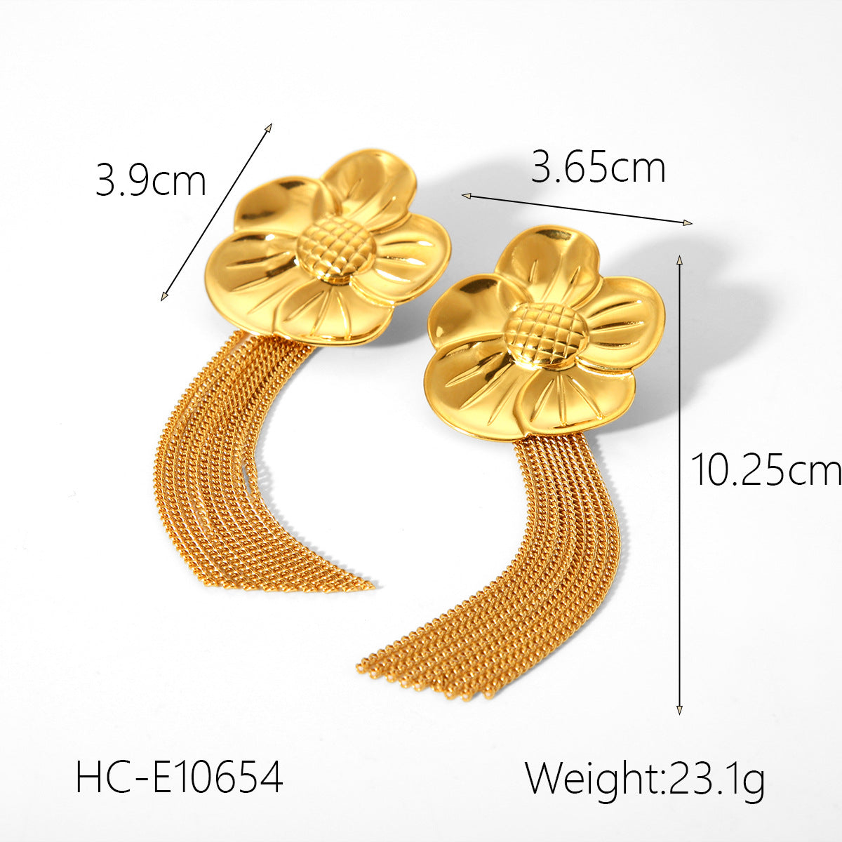 Minimalist Sunflower and Butterfly Dangle Earrings for Women in Stainless Steel with Plated Finish
