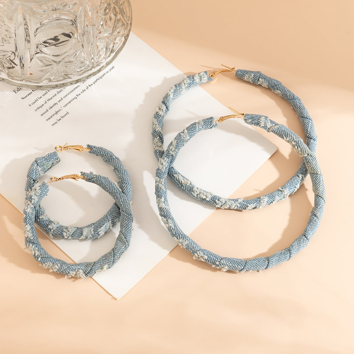 Minimalist Wraparound Circular Hoop Earrings for Women in Metal Alloy with Handcrafted Finish