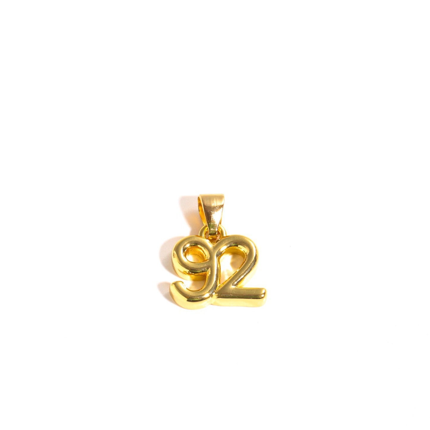 Luxury Business Plated Brass Number Letter Pendant Necklace Rope Figaro Chain Charm Bar for Women