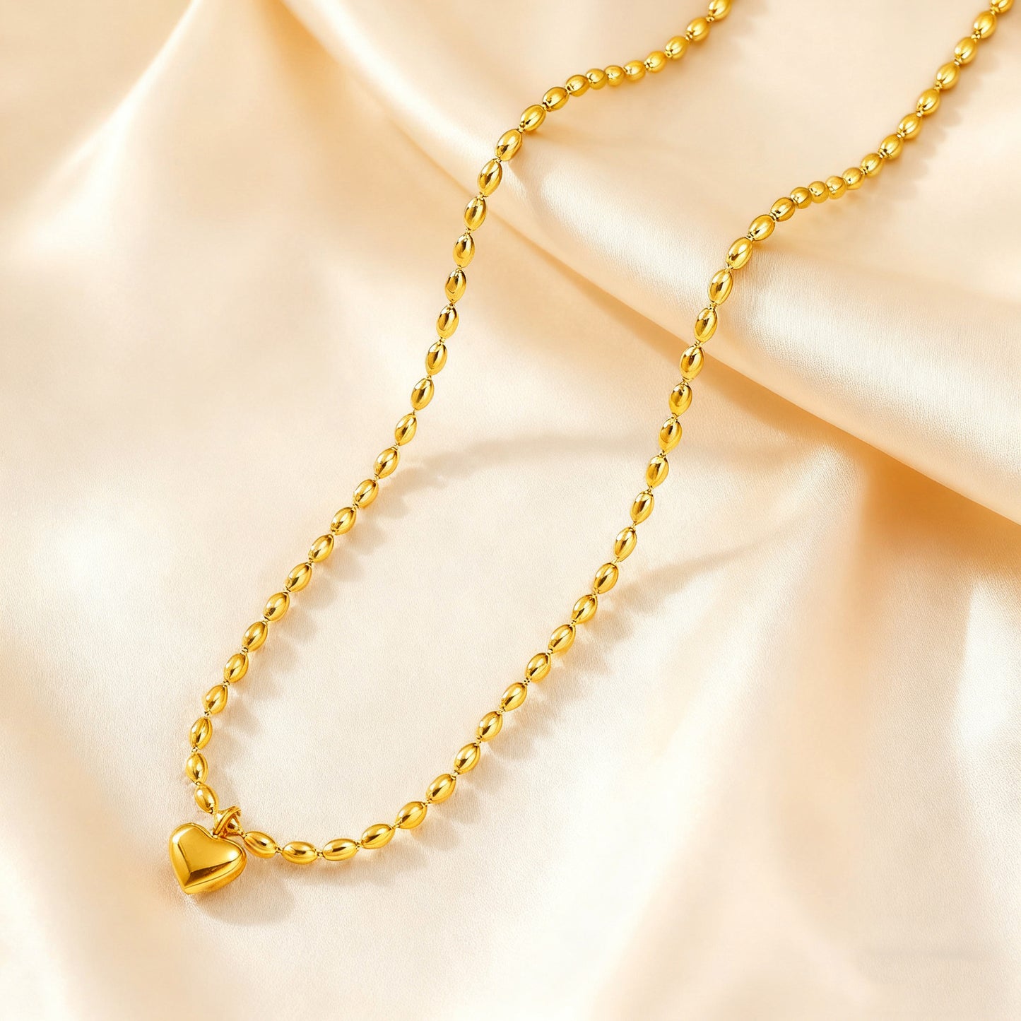Sweet Heart Stainless Steel Plated Necklace for Women