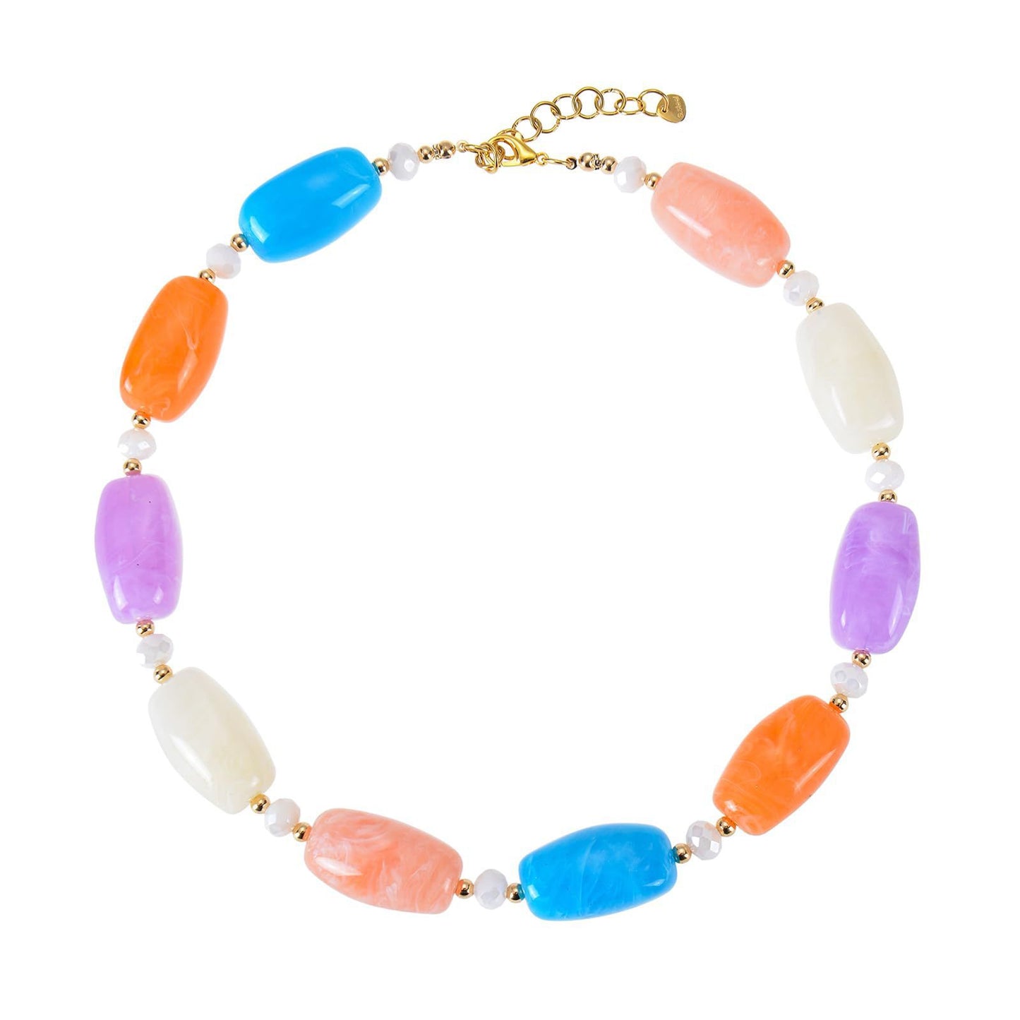Casual Geometric Heart Resin Acrylic Pendant Necklace for Women