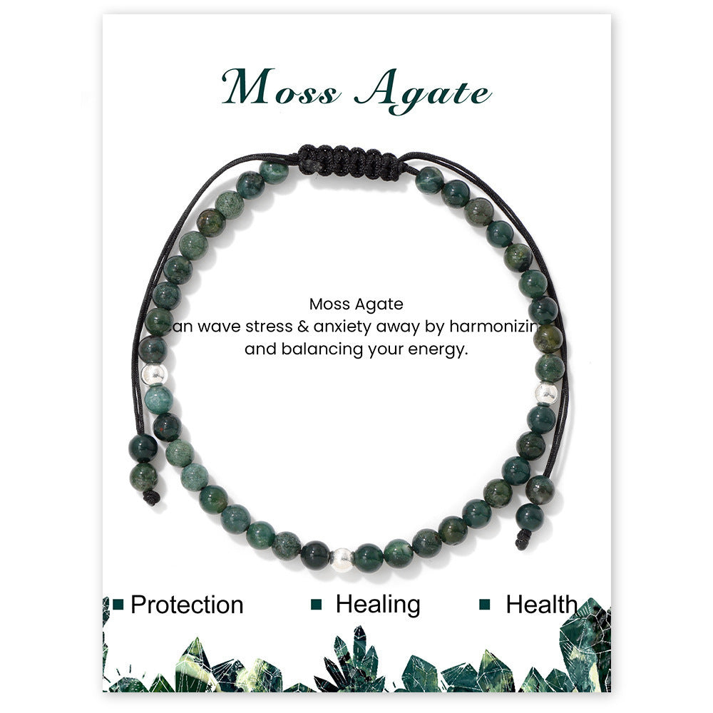 Elegant Sweet Hand-woven Geometric Stone Beaded Bracelet for Women